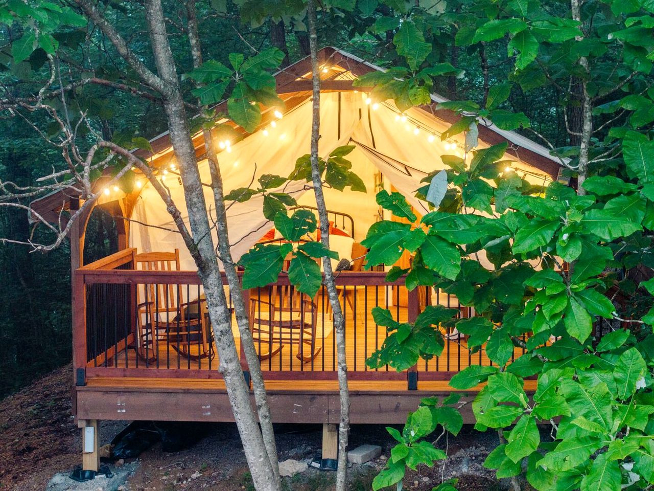 Enchanting Safari Tent Hideaway near the River and Mountains of Tennessee
