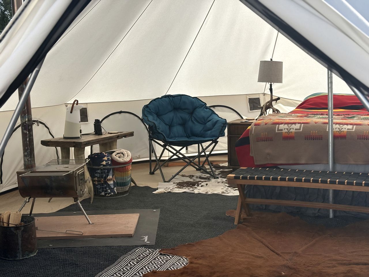 Secluded Luxury Glamping Camp with Safari-Style Dining near South Rim Grand Canyon, Arizona