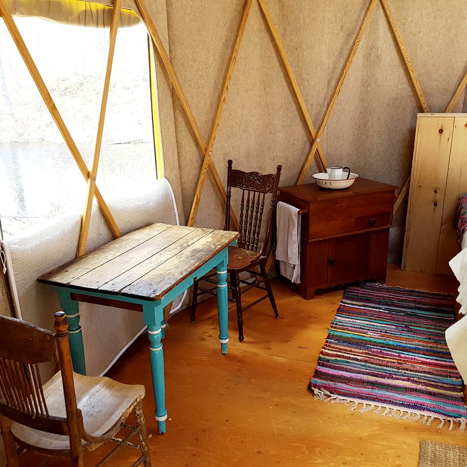 Rustic Waterfront Yurt on the Salmon River for a Peaceful Glamping Escape near Tamworth, Ontario
