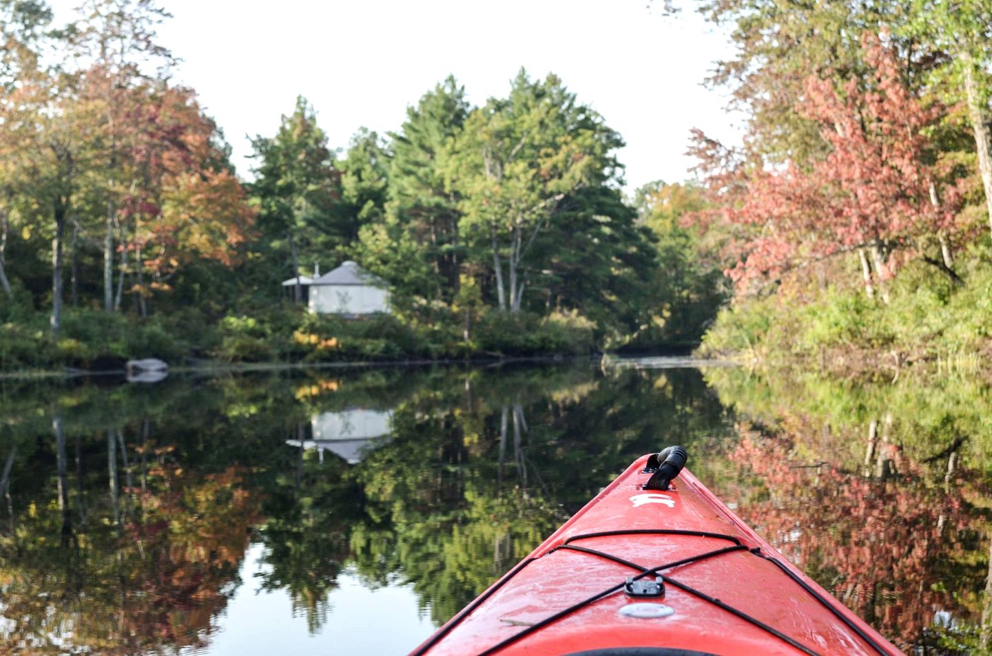 Rustic Waterfront Yurt on the Salmon River for a Peaceful Glamping Escape near Tamworth, Ontario