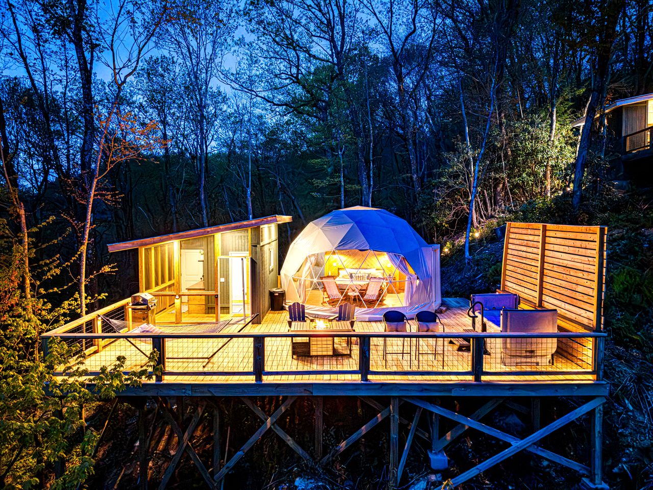 Scenic GeoDome Retreat with Hot Tub & 100-Mile Views near Blowing Rock and Boone, North Carolina