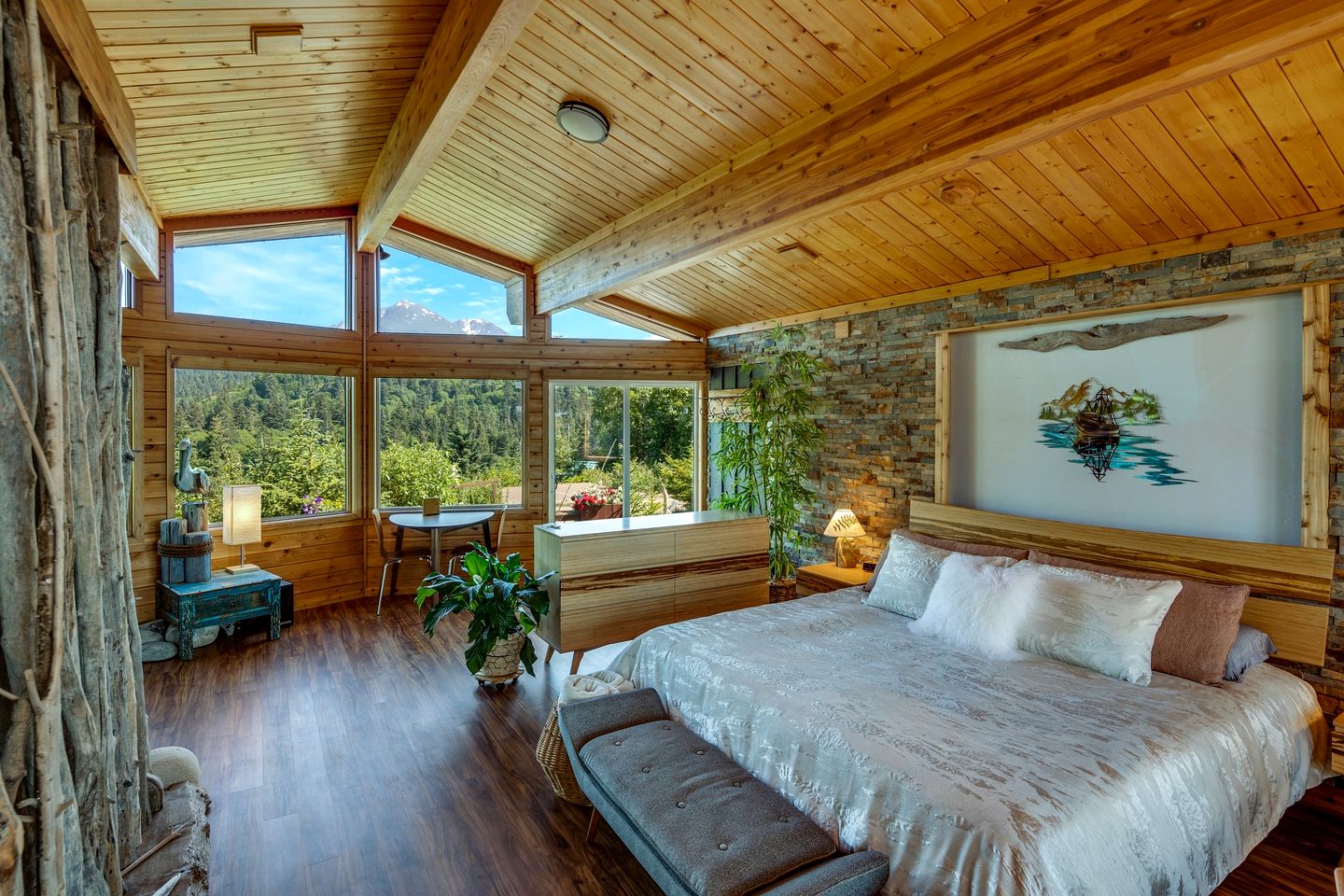 Luxurious VIP Cabin with Incredible Views of the Gorgeous Surrounding Landscape for an Unforgettable Escape in Halibut Cove, Alaska