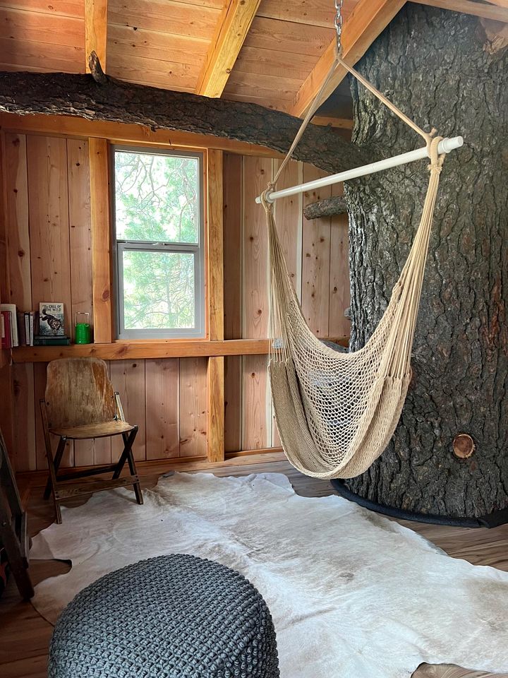 Incredible Timber Tree House with Wood-Fired Hot Tub Nestled in the Trees for a Unique Romantic Getaway in Moscow, Idaho