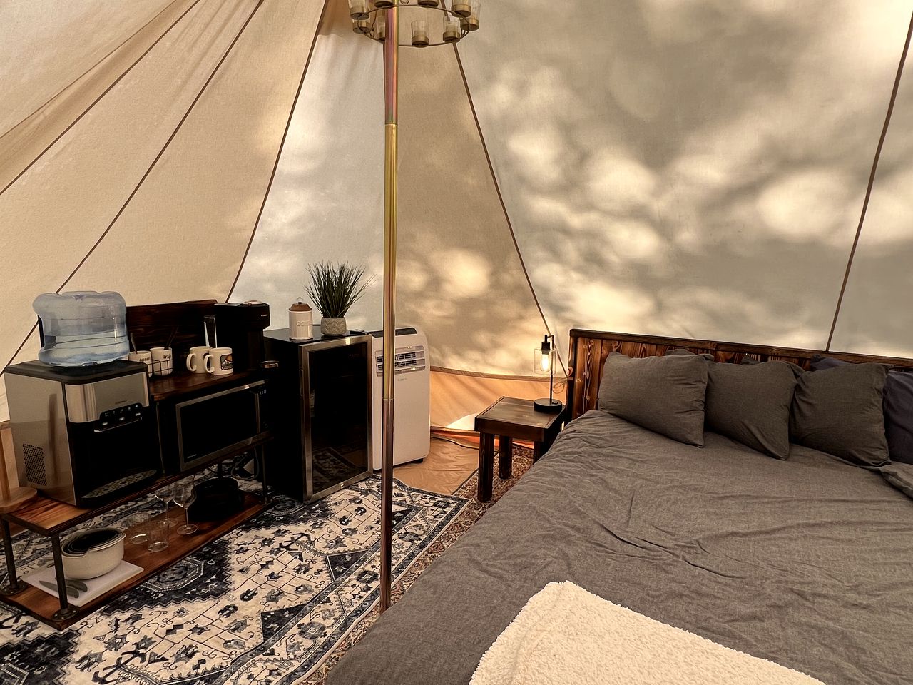 Romantic Luxury Glamping Tent with Riverfront Views near Sandpoint, Idaho