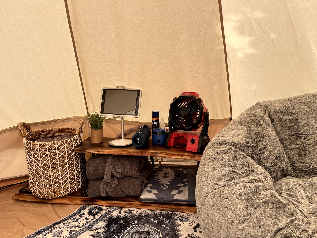 Romantic Luxury Glamping Tent with Riverfront Views near Sandpoint, Idaho