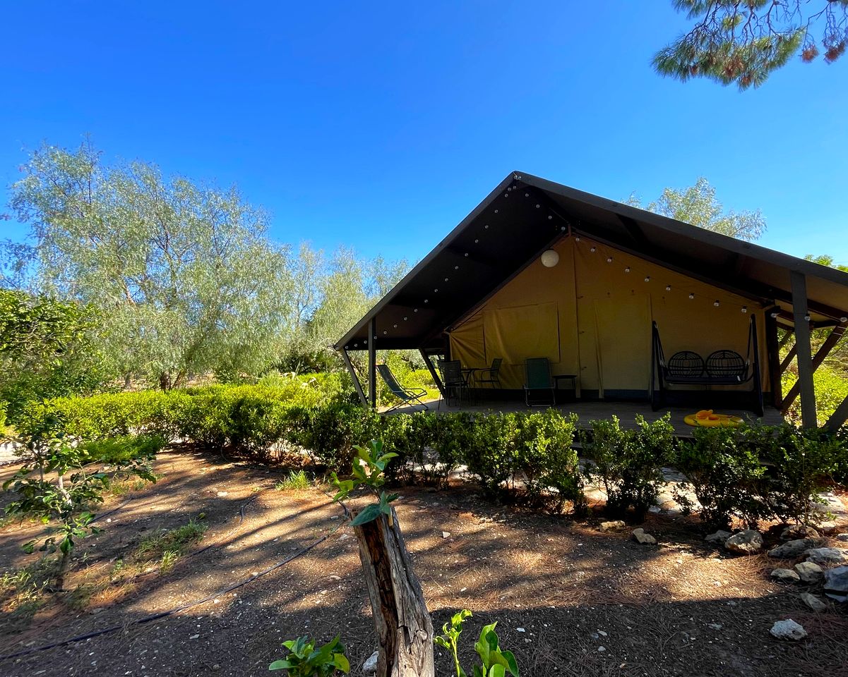 Luxurious Safari Tent on an Incredible Farmhouse Property for a Relaxing Glamping Getaway in Trapani, Italy