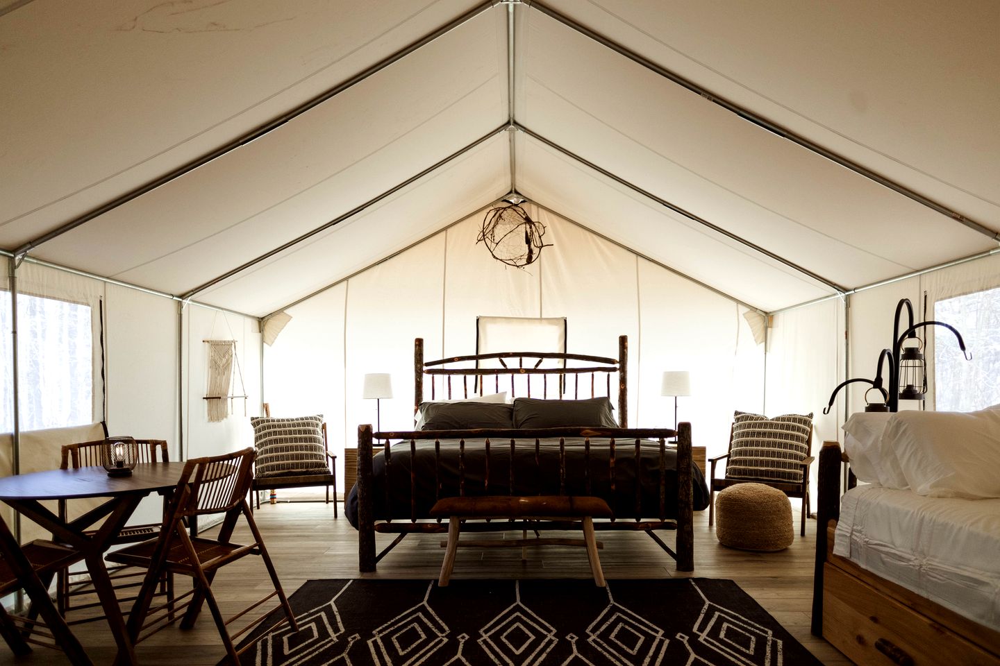 Amazing Tented Cabin Nestled Amongst the Trees for a Peaceful Glamping Getaway near Madison, Ohio