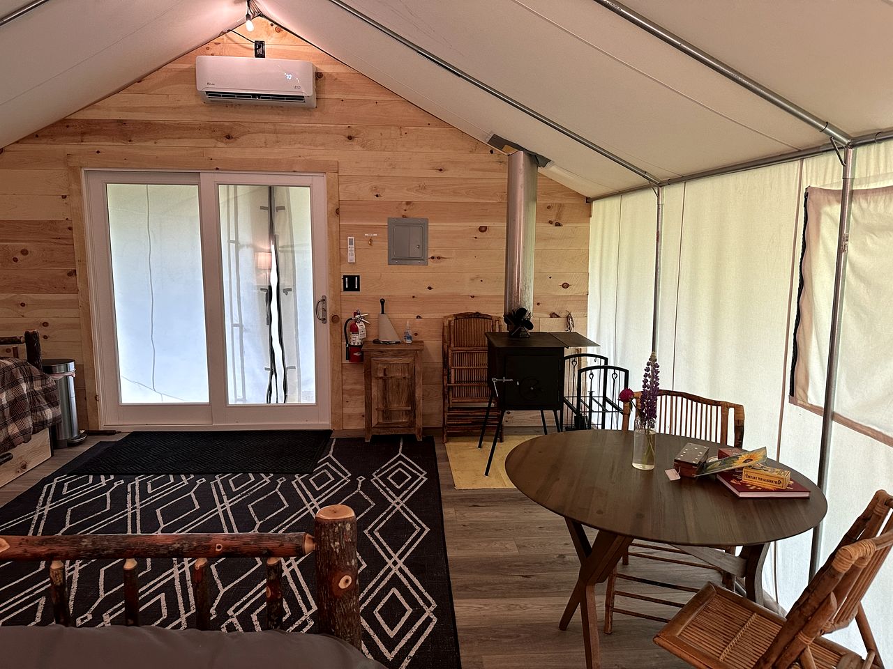 Amazing Tented Cabin Nestled Amongst the Trees for a Peaceful Glamping Getaway near Madison, Ohio