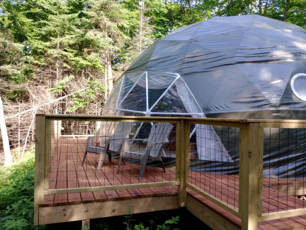 Beautiful Dome Surrounded by Trees for a Peaceful Glamping Getaway near Mellen, Wisconsin