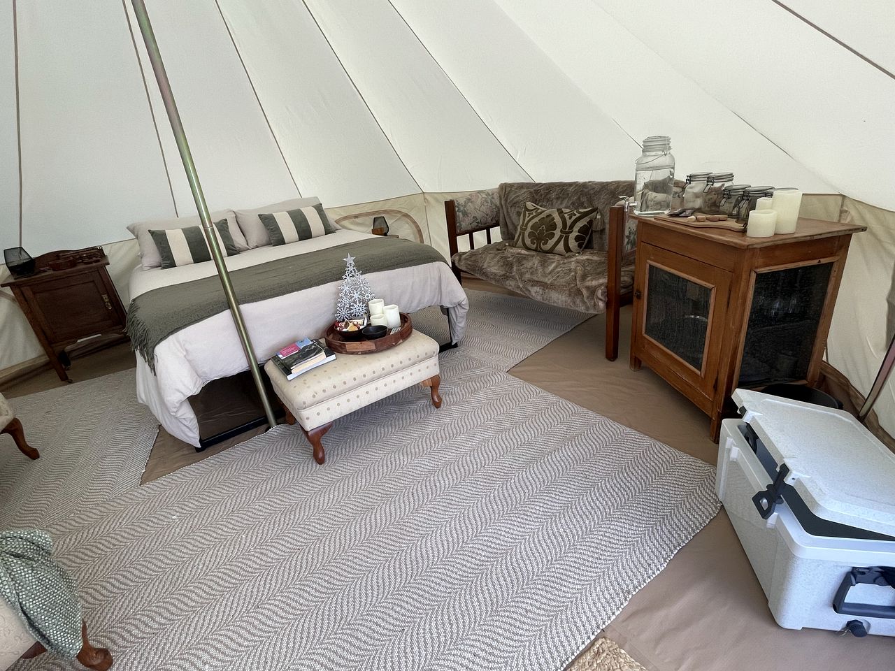 Enchanting Off-Grid Bell Tent Retreat for a Relaxing Romantic Getaway in Lilydale, Tasmania