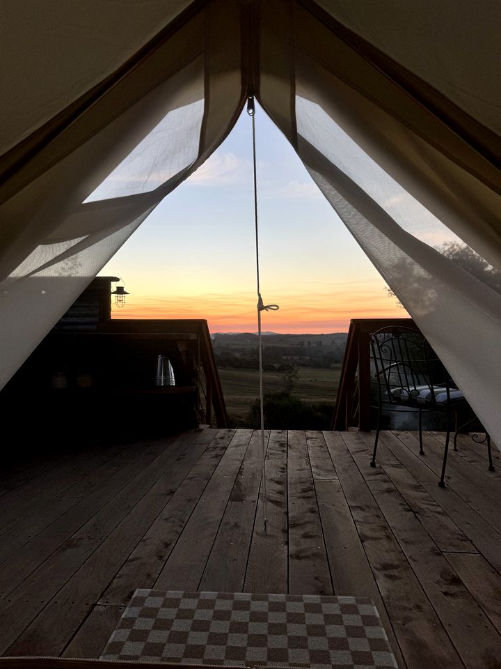 Enchanting Off-Grid Bell Tent Retreat for a Relaxing Romantic Getaway in Lilydale, Tasmania