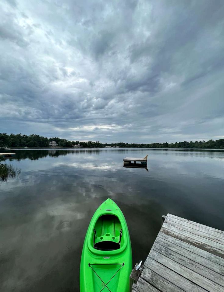 Cozy Lakeside Cottage with Private Beach Cove and Canoe Access near Cape Cod, Massachusetts