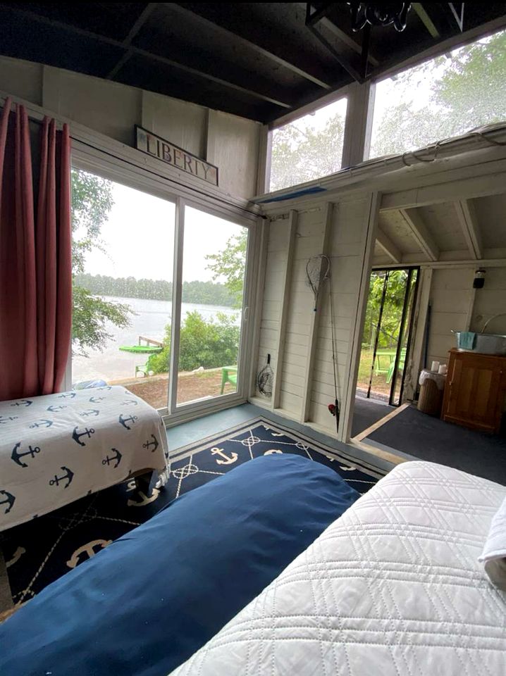 Cozy Lakeside Cottage with Private Beach Cove and Canoe Access near Cape Cod, Massachusetts