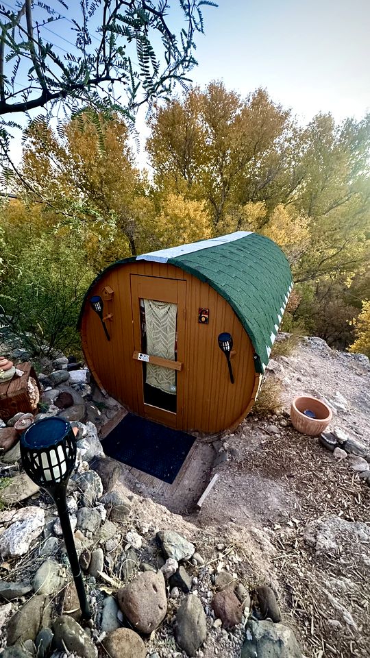 Amazing Unique Barrel Pod with Incredible Views for an Unforgettable Romantic Getaway near Lake Montezuma, Arizona