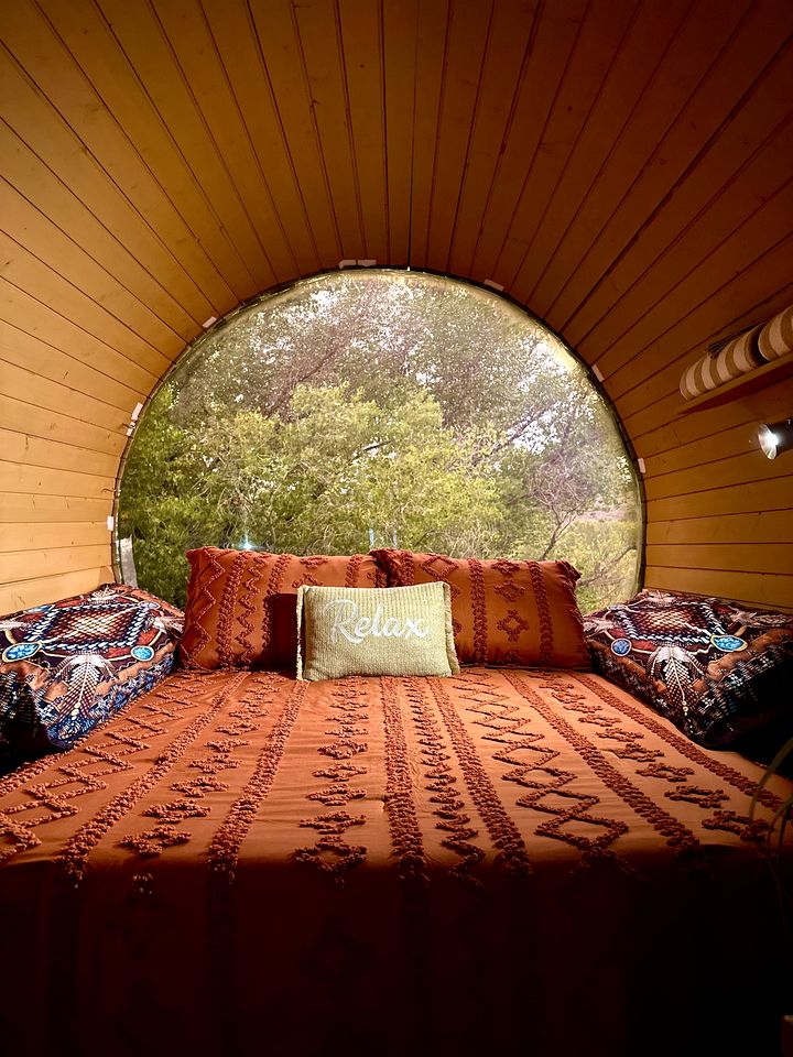 Amazing Unique Barrel Pod with Incredible Views for an Unforgettable Romantic Getaway near Lake Montezuma, Arizona