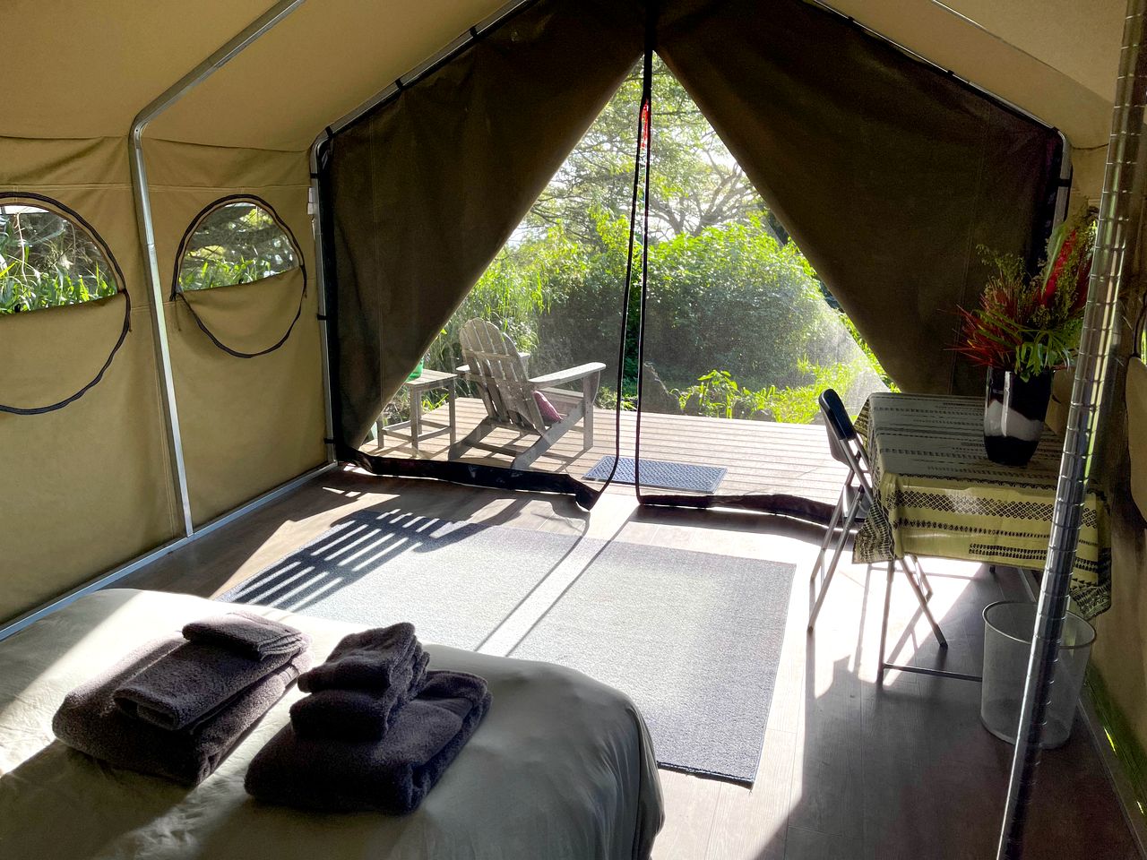 Gorgeous Safari Tent Nestled Between Bamboo Groves and Monkeypod Trees for a Glamping Getaway in Kealakekua, Hawaii