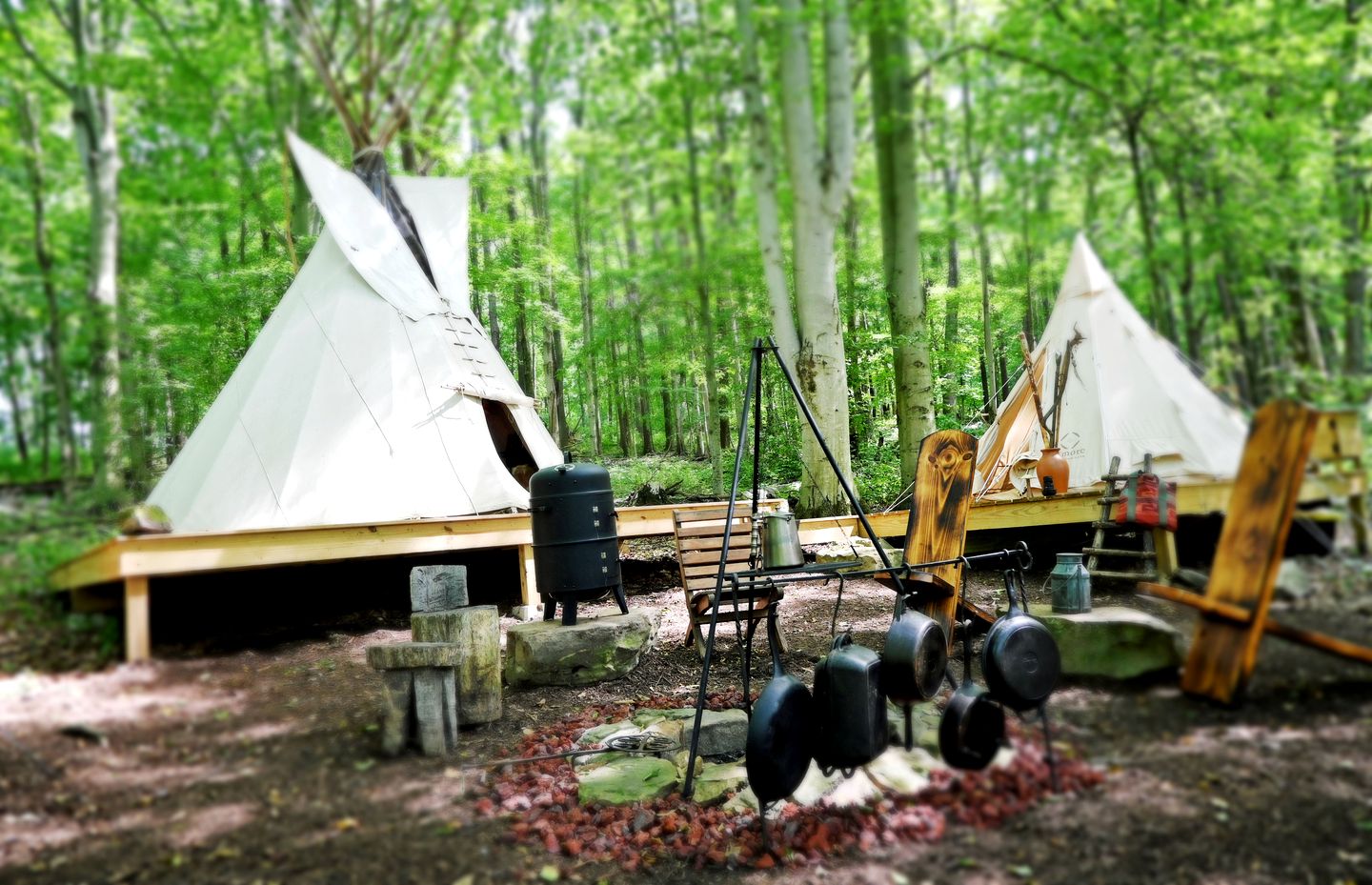 Stunning Authentic Tipi with Incredible Amenities for an Amazing Glamping Getaway near Fresno, Ohio