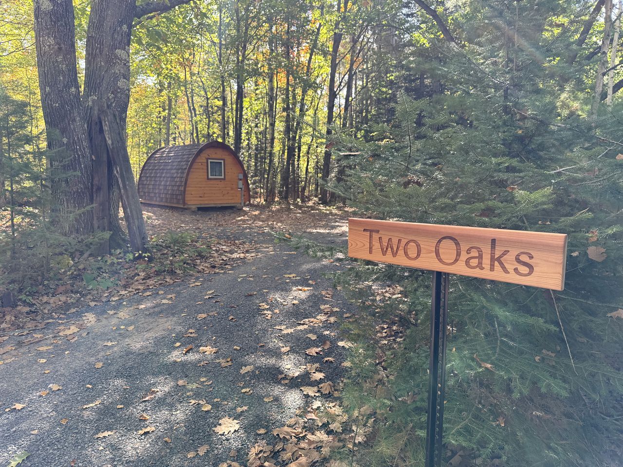 Stunning Two Oaks Pod Surrounded by Trees for an Amazing Couples Retreat near Washburn, Wisconsin
