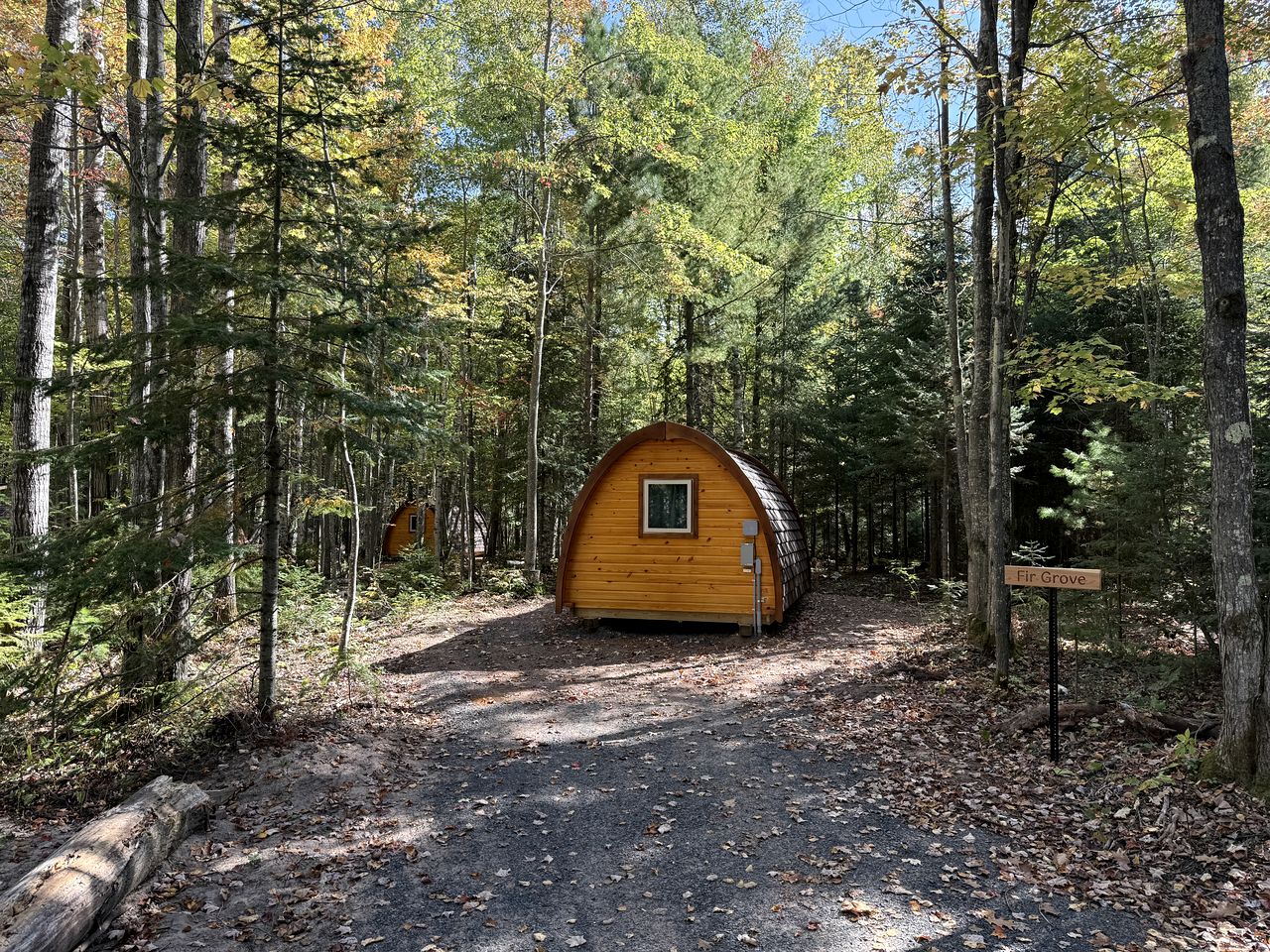 Beautiful Fir Grove Pod near Lake Superior for a Unique Romantic Escape in Nature near Washburn, Wisconsin