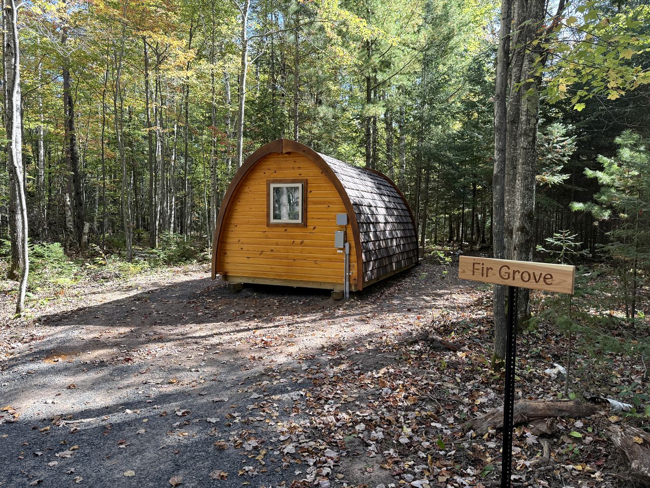 Beautiful Fir Grove Pod near Lake Superior for a Unique Romantic Escape in Nature near Washburn, Wisconsin