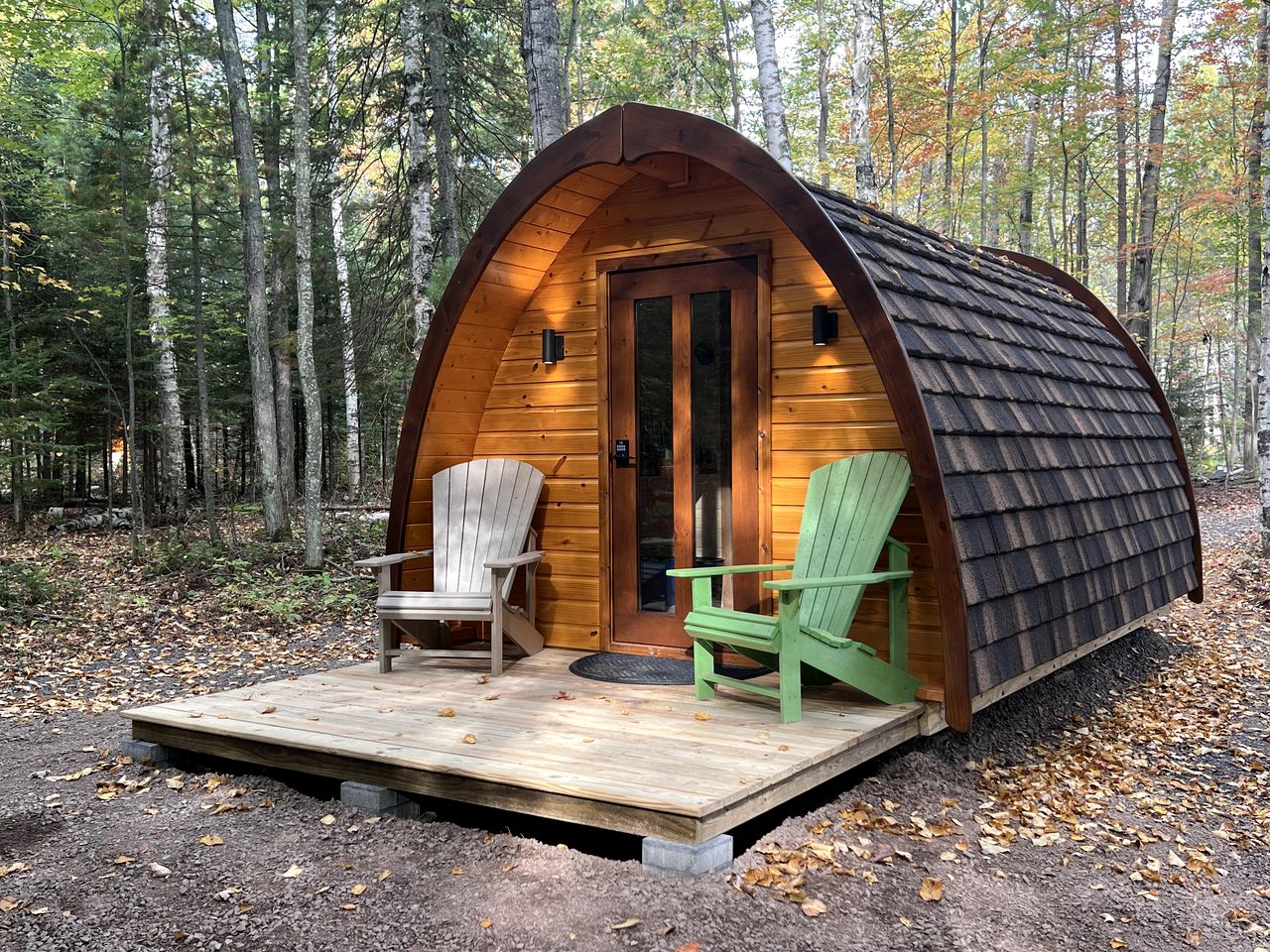 Gorgeous Birches Pod in the Woods for a Memorable Glamping Experience near Lake Superior in Wisconsin