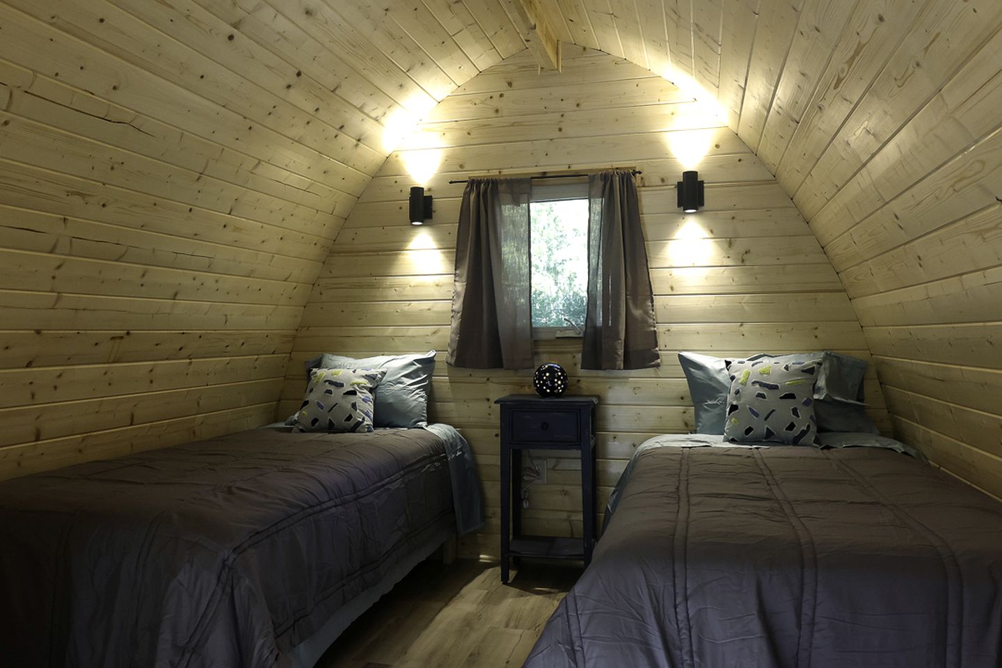 Luxurious White Pine Pod for Two Nestled in the Woods for an Unforgettable Glamping Getaway by Lake Superior in Wisconsin