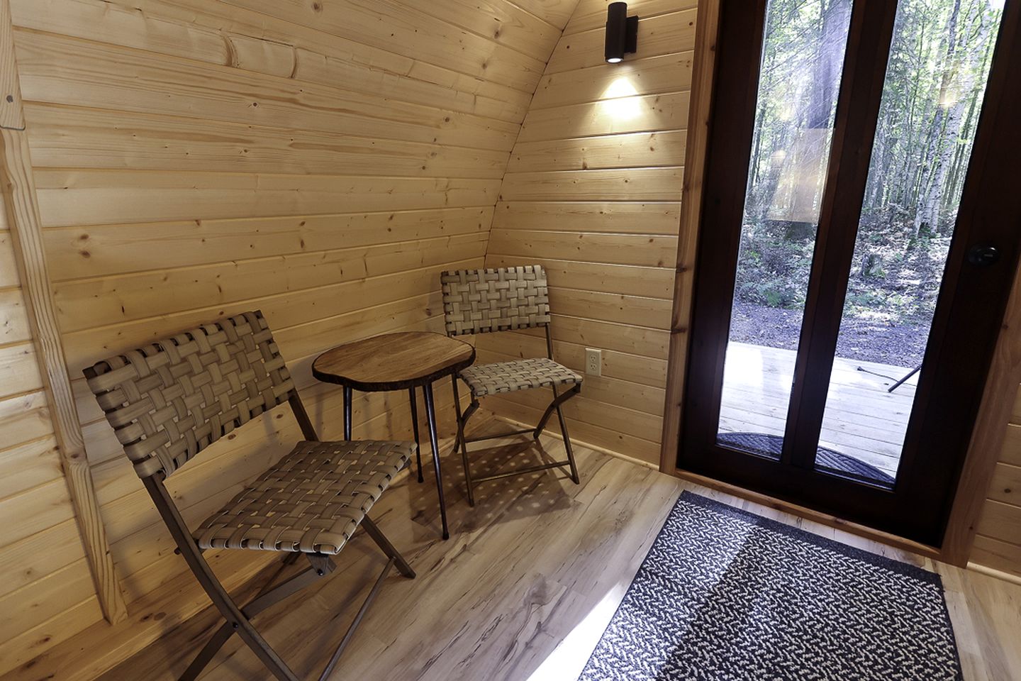 Luxurious White Pine Pod for Two Nestled in the Woods for an Unforgettable Glamping Getaway by Lake Superior in Wisconsin