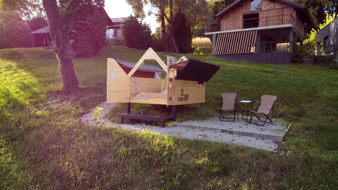 Charming StarsBox Camping Cabins with Retractable Roof for Stargazing near Kumrovec, Dugnjevec, Krapina-Zagorje, Croatia
