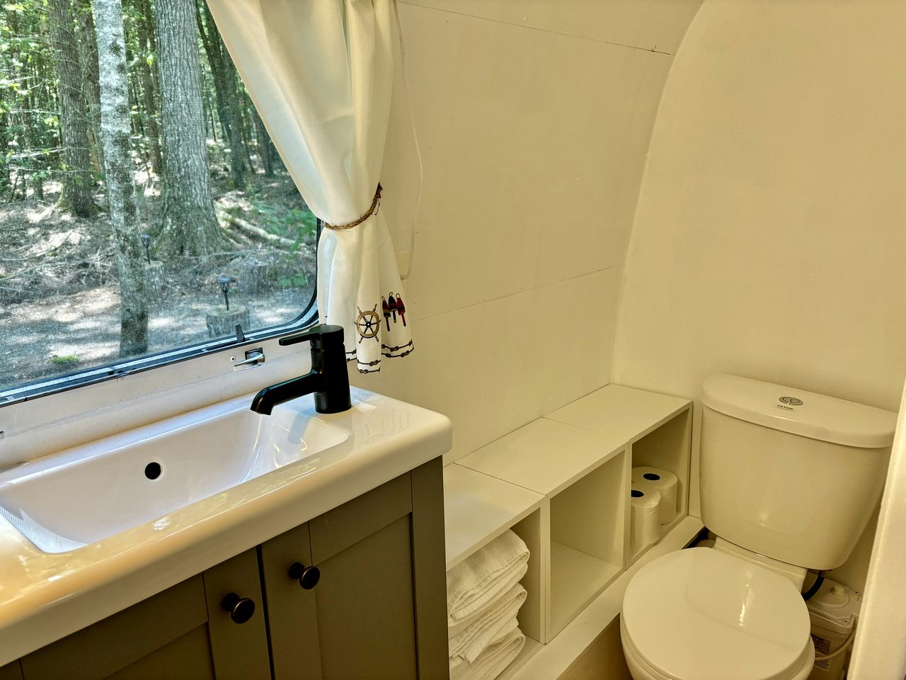 Gorgeous Vintage Airstream and Tiny House A-Frame Cabin with a Fabulous View near Acadia National Park