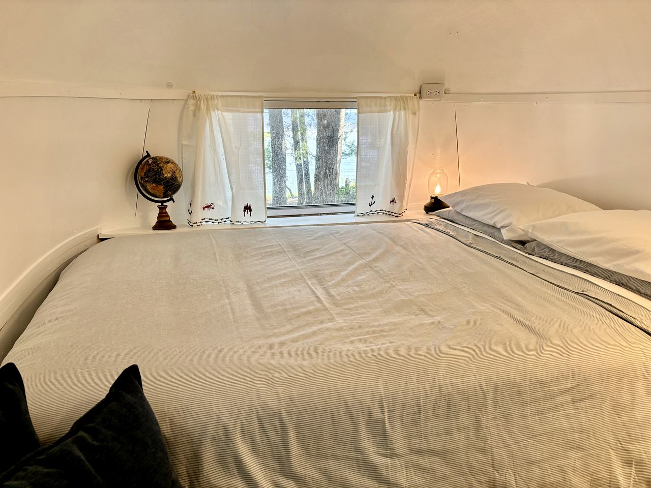 Gorgeous Vintage Airstream and Tiny House A-Frame Cabin with a Fabulous View near Acadia National Park