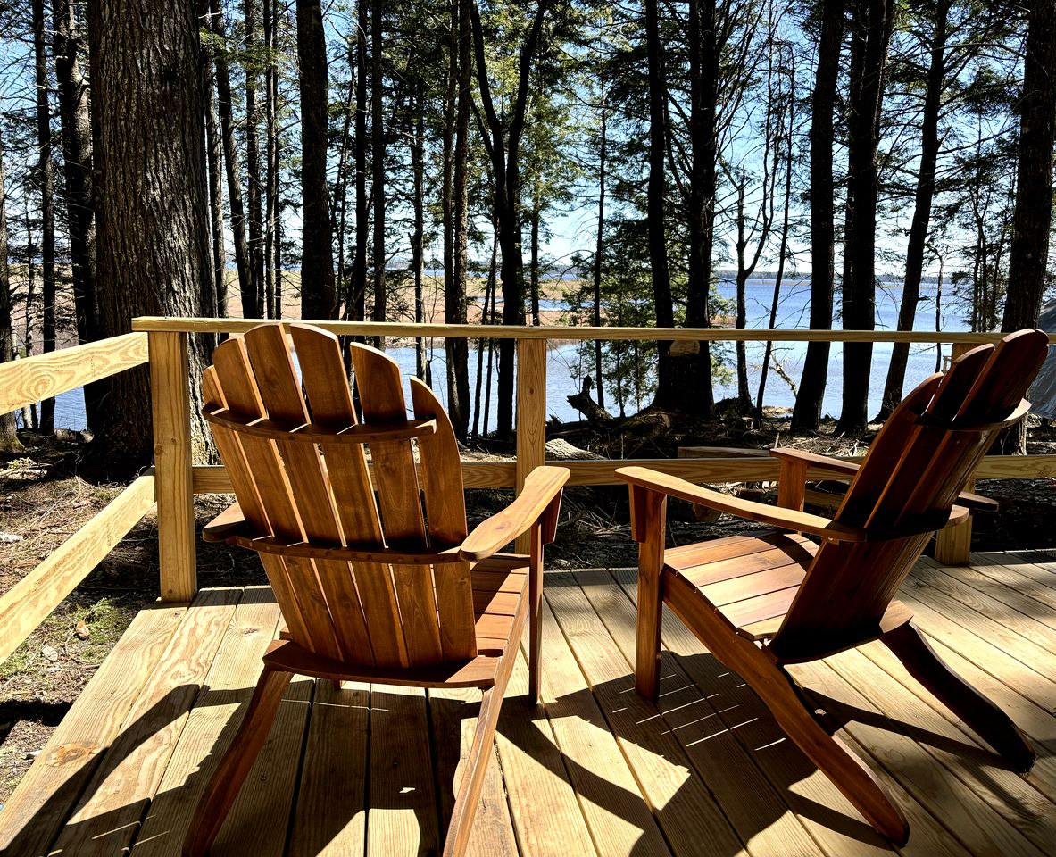 Gorgeous Vintage Airstream and Tiny House A-Frame Cabin with a Fabulous View near Acadia National Park