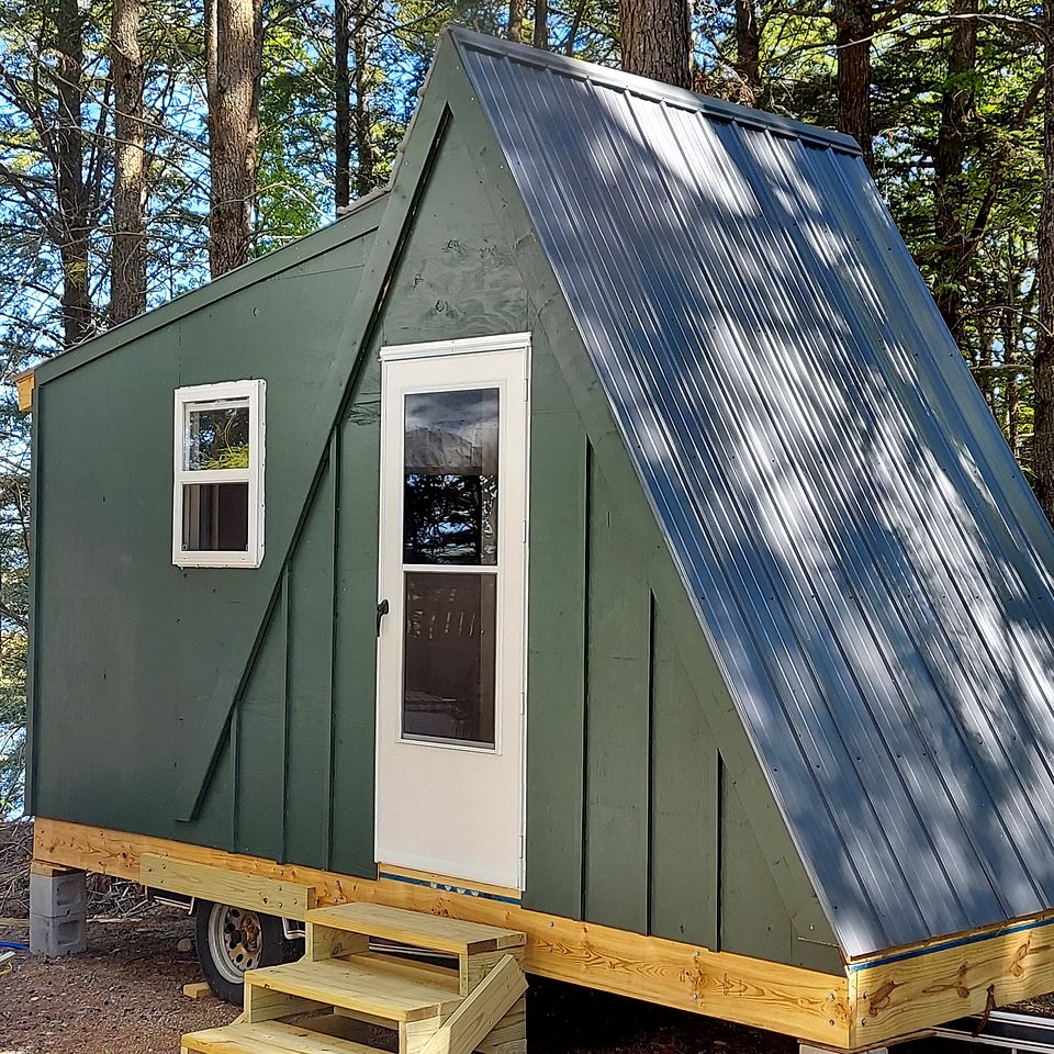 Gorgeous Vintage Airstream and Tiny House A-Frame Cabin with a Fabulous View near Acadia National Park