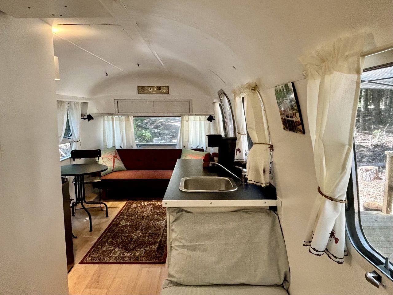 Gorgeous Vintage Airstream and Tiny House A-Frame Cabin with a Fabulous View near Acadia National Park