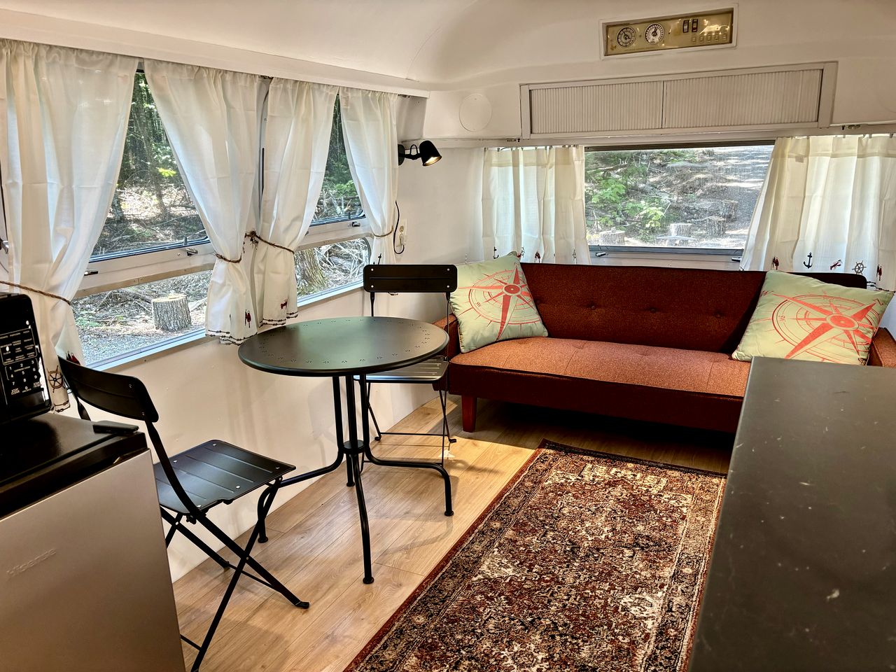 Gorgeous Vintage Airstream and Tiny House A-Frame Cabin with a Fabulous View near Acadia National Park