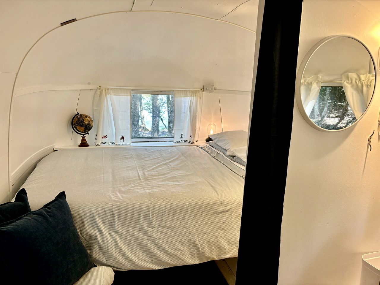 Gorgeous Vintage Airstream and Tiny House A-Frame Cabin with a Fabulous View near Acadia National Park