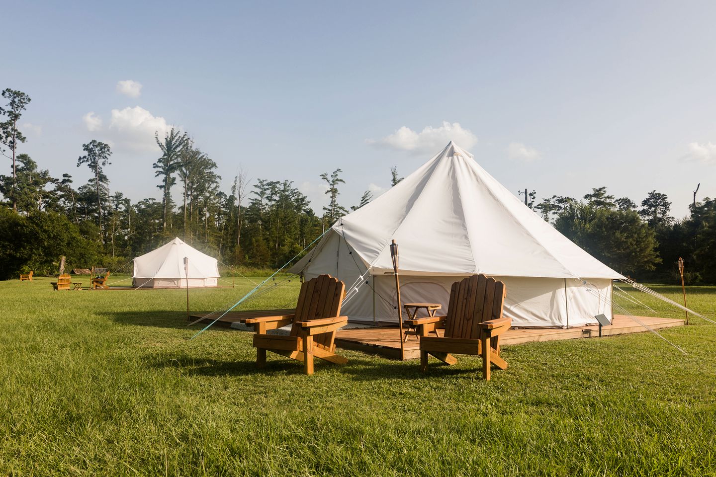Luxurious Riverside Bell Tent for a Romantic Glamping Escape by the Calcasieu River in Westlake, Louisiana