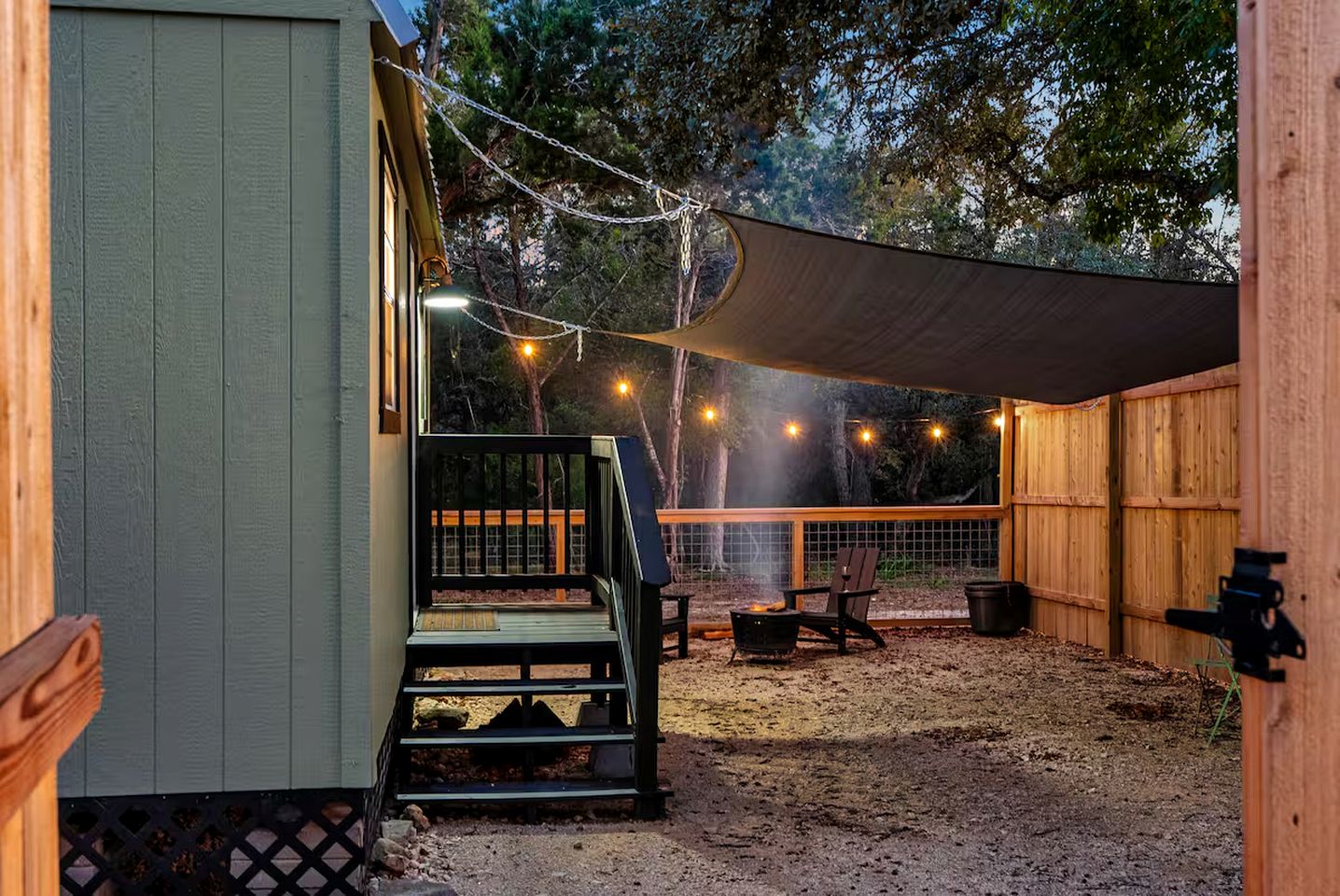 Romantic Tiny Casita Surrounded by Nature with Pool, Fire Pit, and Griddle near Driftwood, Texas