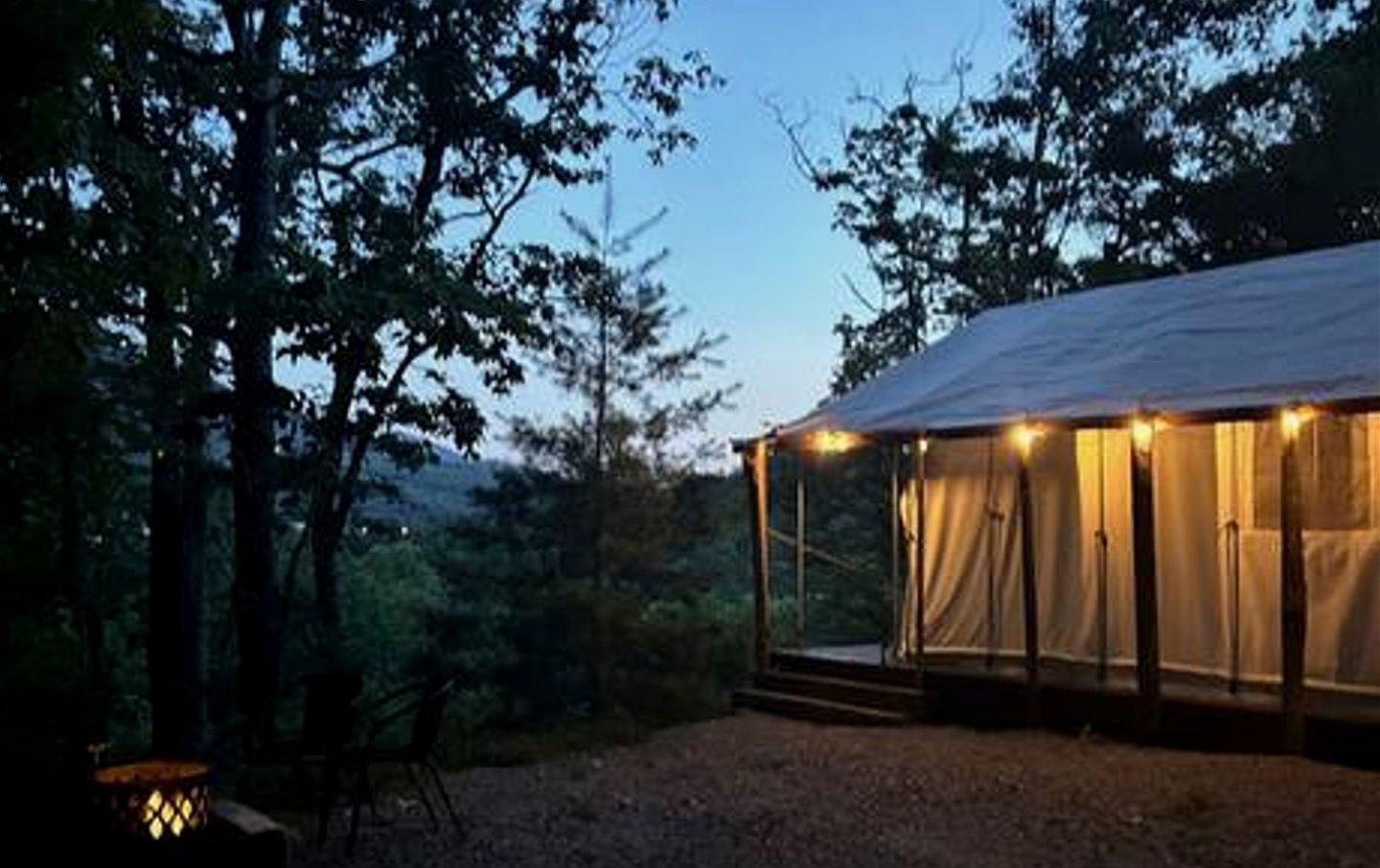 Gorgeous Safari Tent with Incredible Views for a Romantic Glamping Getaway near Waynesville, North Carolina