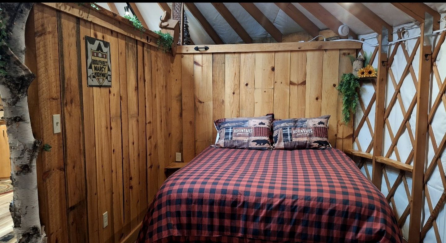 Gorgeous Yurt in the Adirondacks for a Unique Glamping Getaway near Minerva, New York