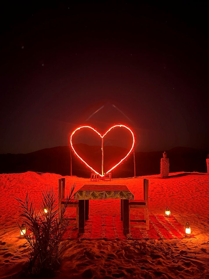 Luxurious Safari Tent at a Stunning Desert Camp with Traditional Moroccan Decor in Merzouga, Morocco