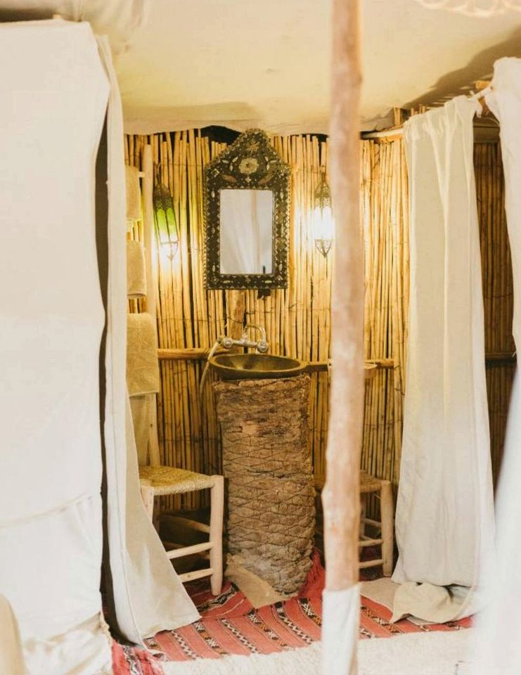 Luxurious Safari Tent at a Stunning Desert Camp with Traditional Moroccan Decor in Merzouga, Morocco