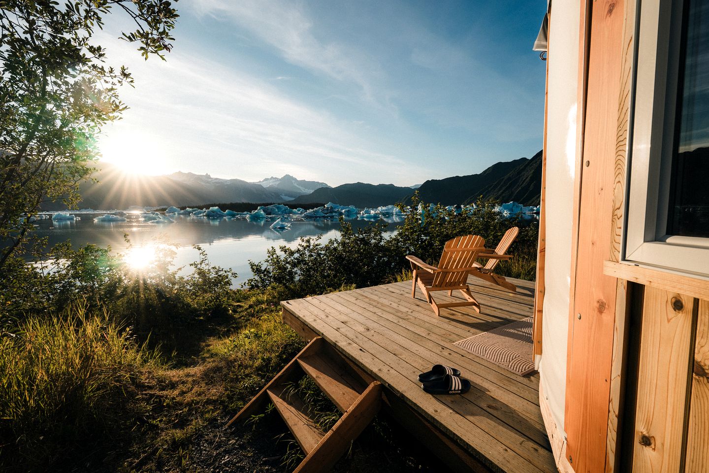 Incredible Yurt at the Bear Glacier Lagoon for a Unique Glamping Experience near Seward, Alaska