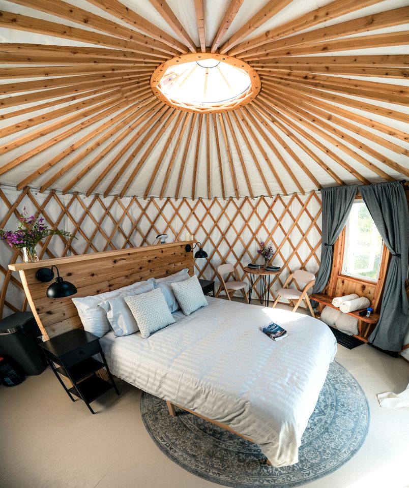 Incredible Yurt at the Bear Glacier Lagoon for a Unique Glamping Experience near Seward, Alaska