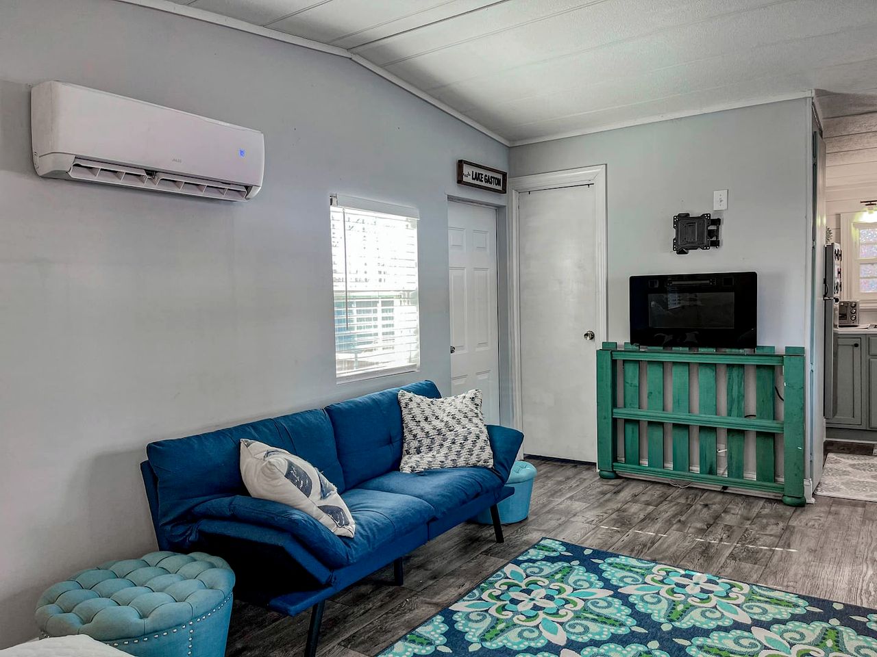Charming Lakefront Tiny Home with Fire Pit, Grill, and Bocce Ball Near Littleton, North Carolina