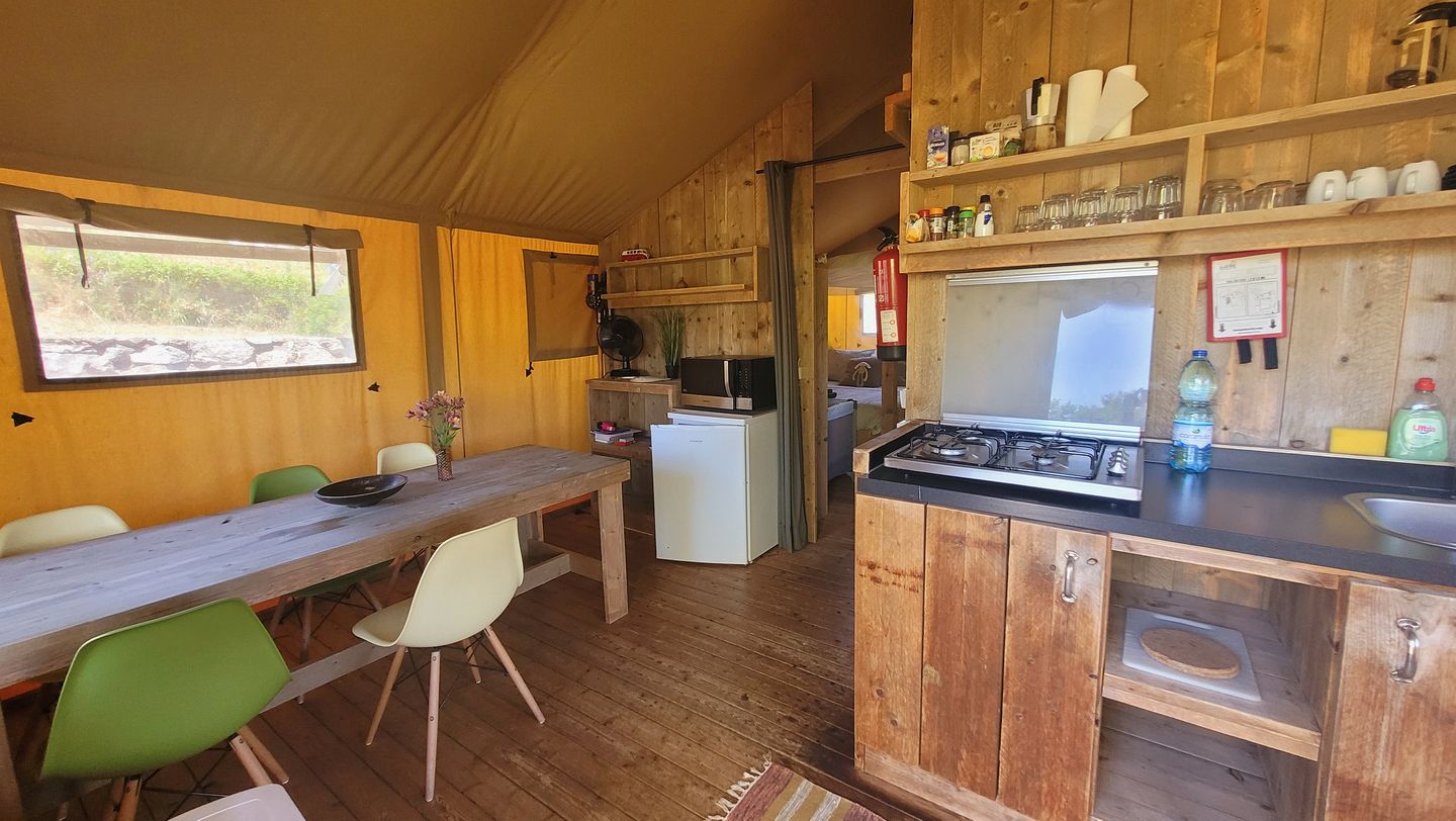 Incredible Spacious Safari Tent with Stunning Views for a Peaceful Glamping Experience near Almoster, Portugal