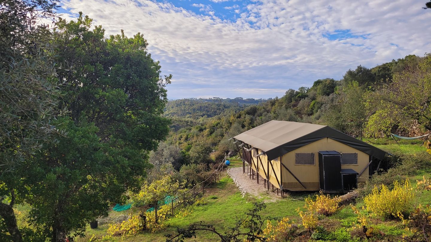 Incredible Spacious Safari Tent with Stunning Views for a Peaceful Glamping Experience near Almoster, Portugal
