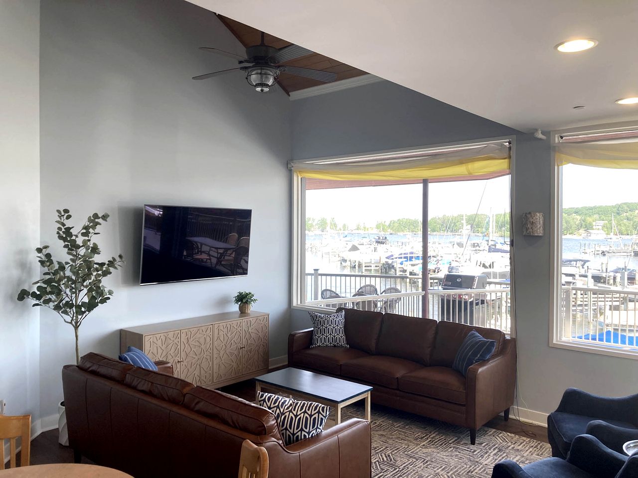 Modern Lakefront Loft with Private Deck at Eldean Shipyard near Macatawa, Michigan