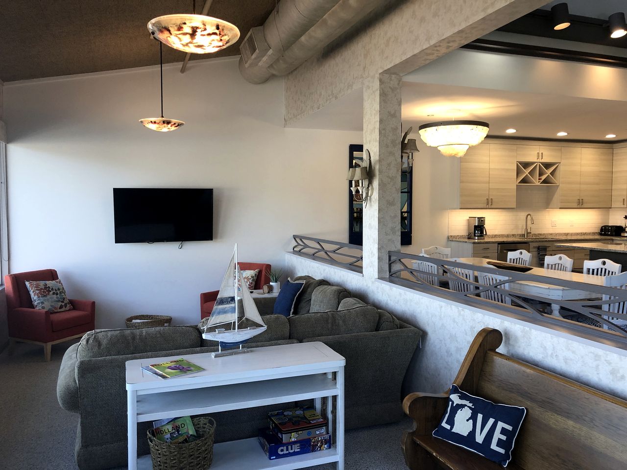 Stylish Lakefront Loft with Marina Views at Eldean Shipyard near Macatawa, Michigan