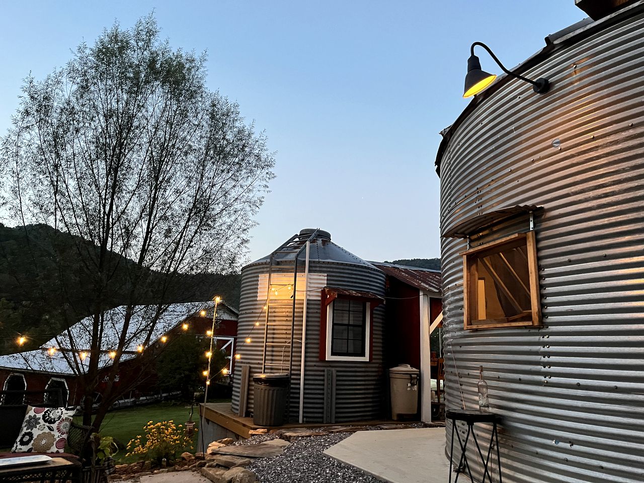 One-of-a-Kind Grain Bin Retreat with Scenic Outdoor Spaces in Cullowhee, North Carolina