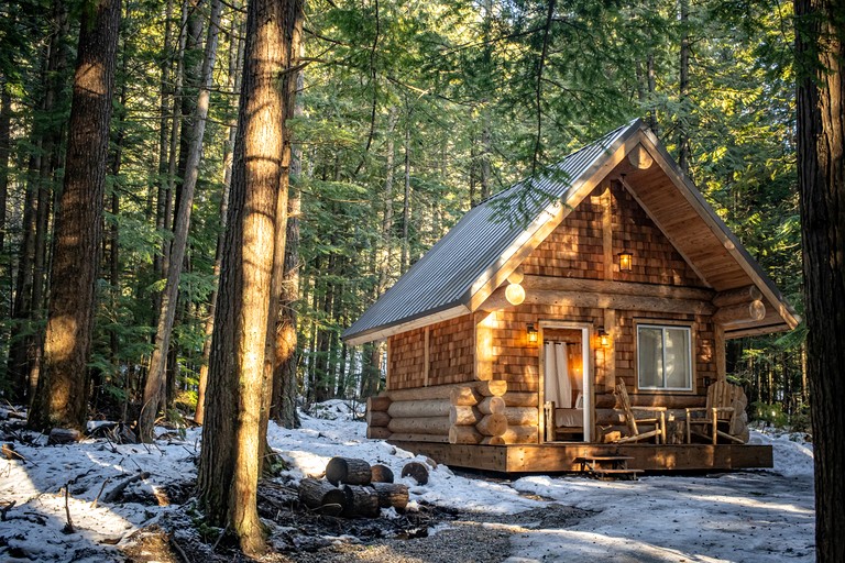 Cozy Glamping Cabin with Walking Trails Near Revelstoke, British Columbia